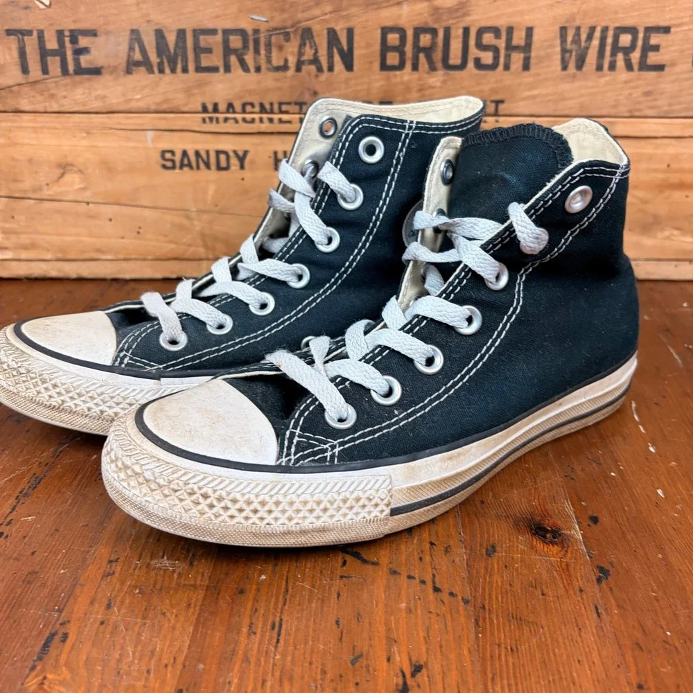 Converse Chuck Taylor All Star‎ High Top Black Canvas Sneakers W9160 Womens 6